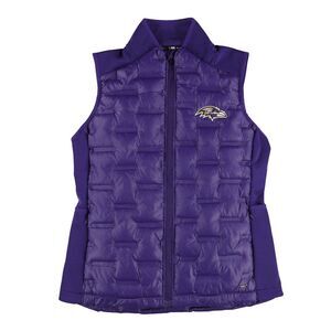 MSX Womens Baltimore Ravens Puffer Vest, Purple, SAM